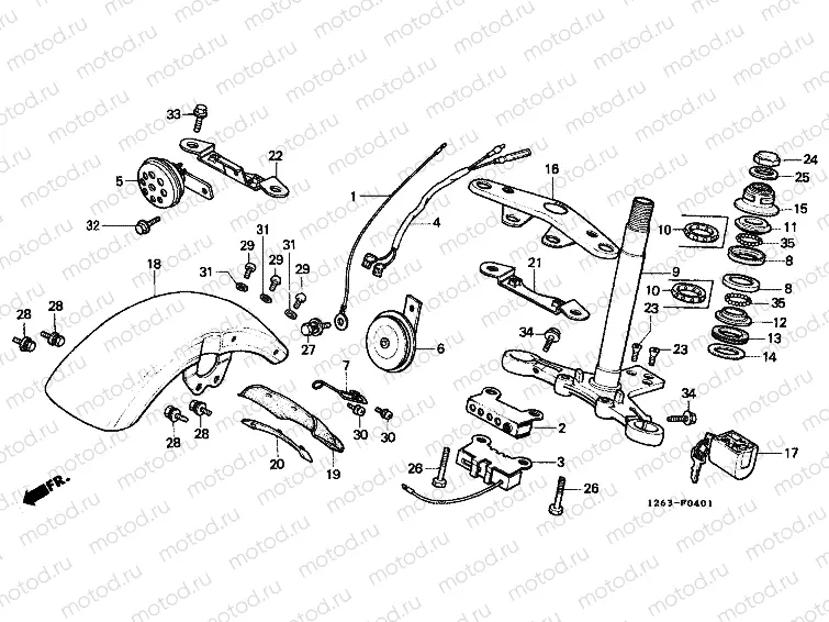 F-4-1 STEERING LINK / UPPER AXLE