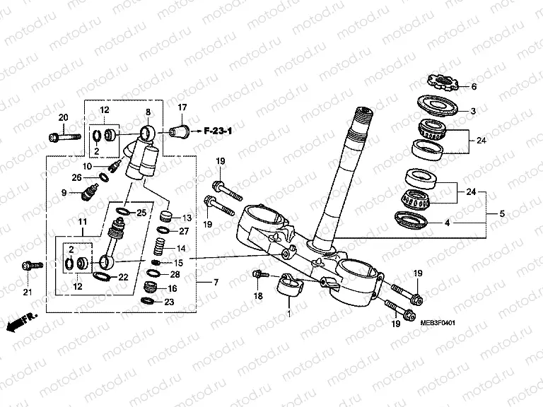 F-4-1 STEERING WHEEL (CRF450R8) buy cheap online