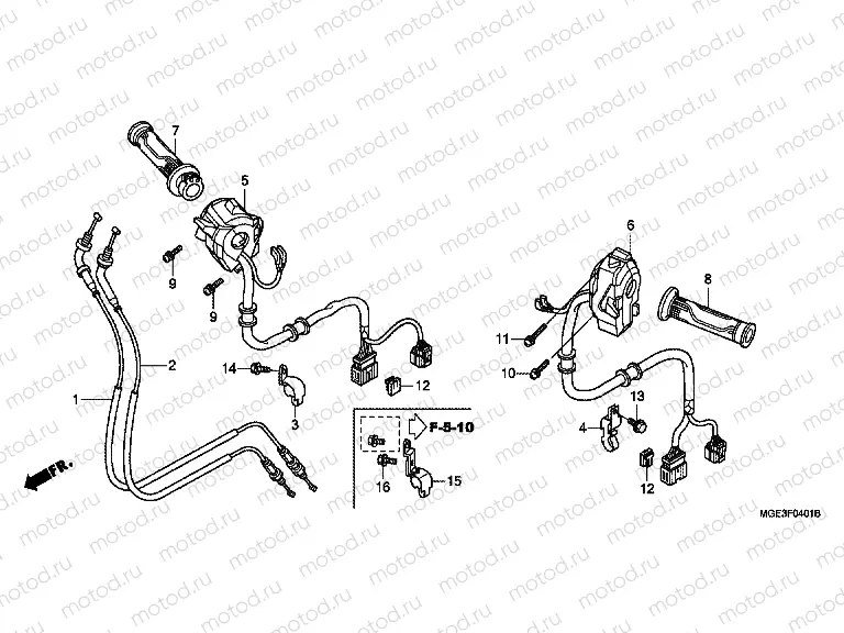 F-4-1 SWITCH / CABLE (VFR1200FD)