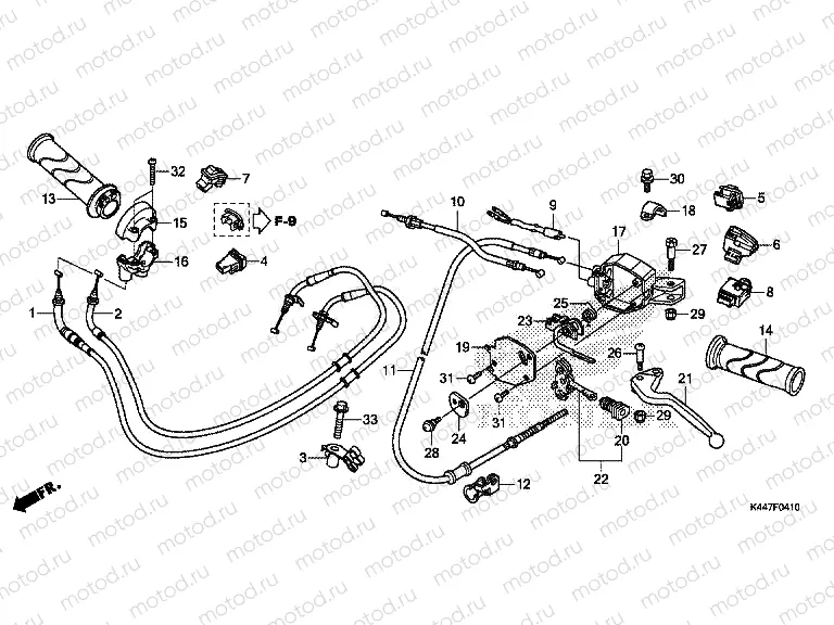 F-4-10 HANDLE LEVER / SWITCH / CABLE