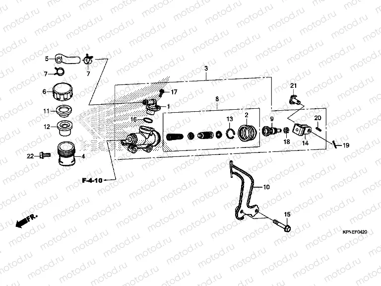 F-4-20 BRAKE MASTER CYLINDER (GLR1251WHH)