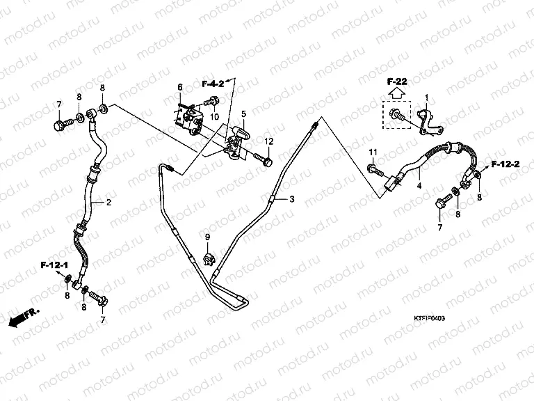 F-4-3 REAR BRAKE HOSE / BRAKE HOSE (SH125 / R / 150 / R)