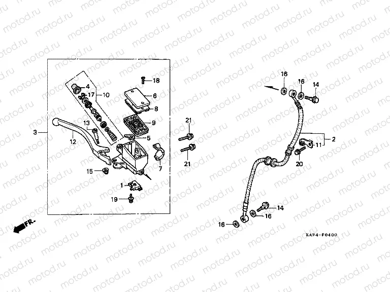 F-4 FR. BRAKE MASTER CYLINDER