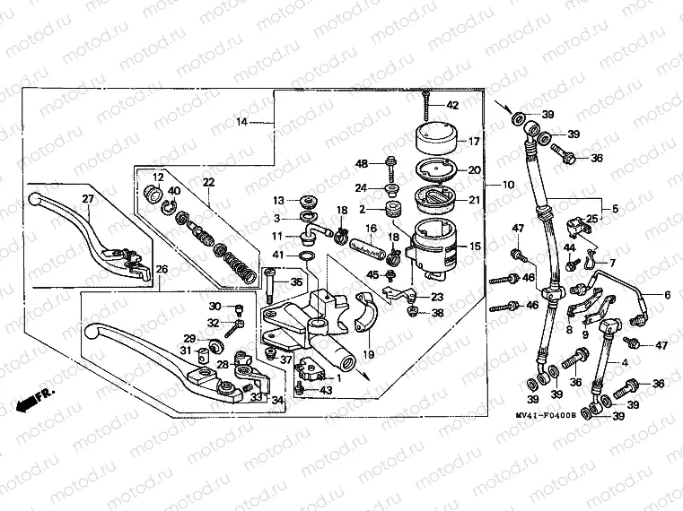 F-4 FR. BRAKE MASTER CYLINDER