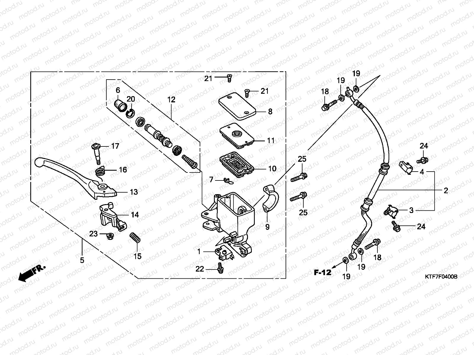 F-4 FR. BRAKE MASTER CYLINDER