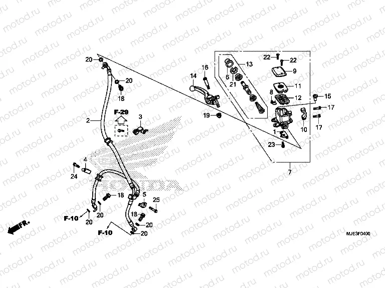 F-4 FR. BRAKE MASTER CYLINDER (CBR650F)