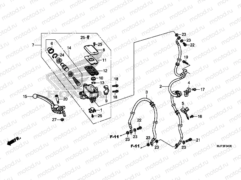 F-4 FR. BRAKE MASTER CYLINDER (CRF1000)