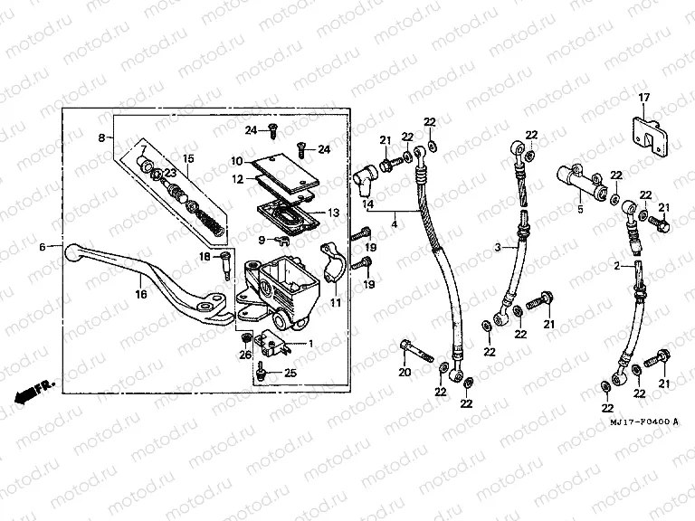 F-4 FRONT BRAKE MASTER