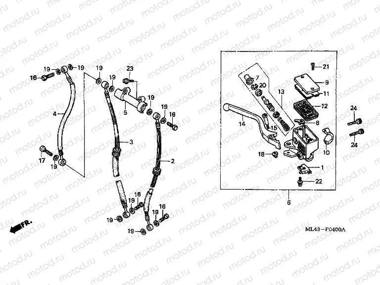F-4 FRONT BRAKE MASTER