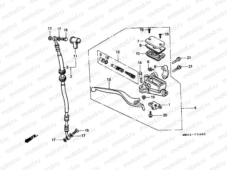 F-4 FRONT BRAKE MASTER