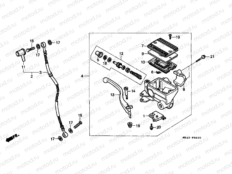 F-4 FRONT BRAKE MASTER