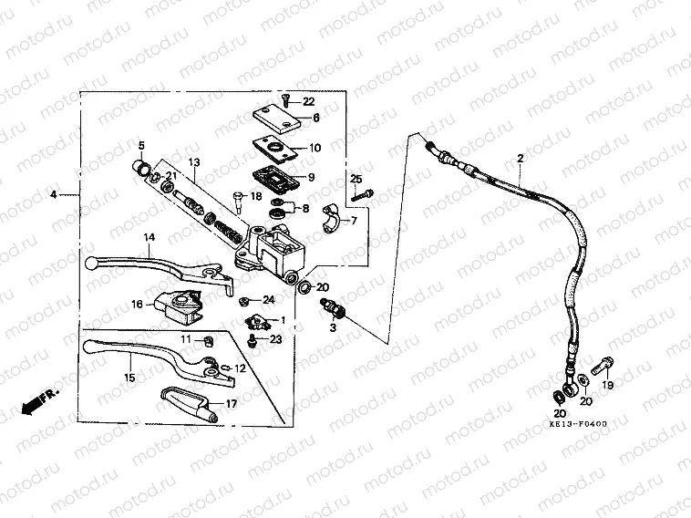 F-4 FRONT BRAKE MASTER