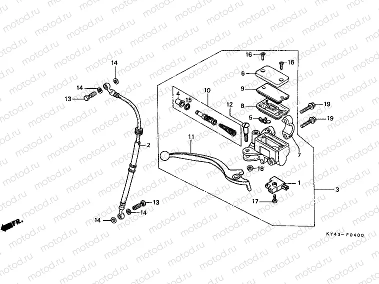 F-4 FRONT BRAKE MASTER