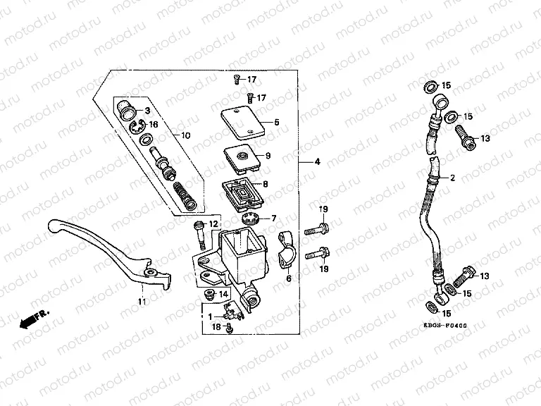 F-4 FRONT BRAKE MASTER