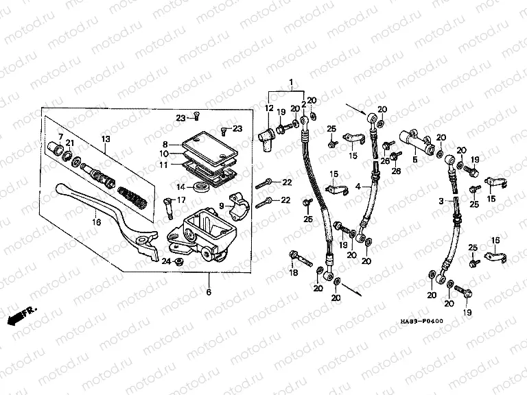 F-4 FRONT BRAKE MASTER