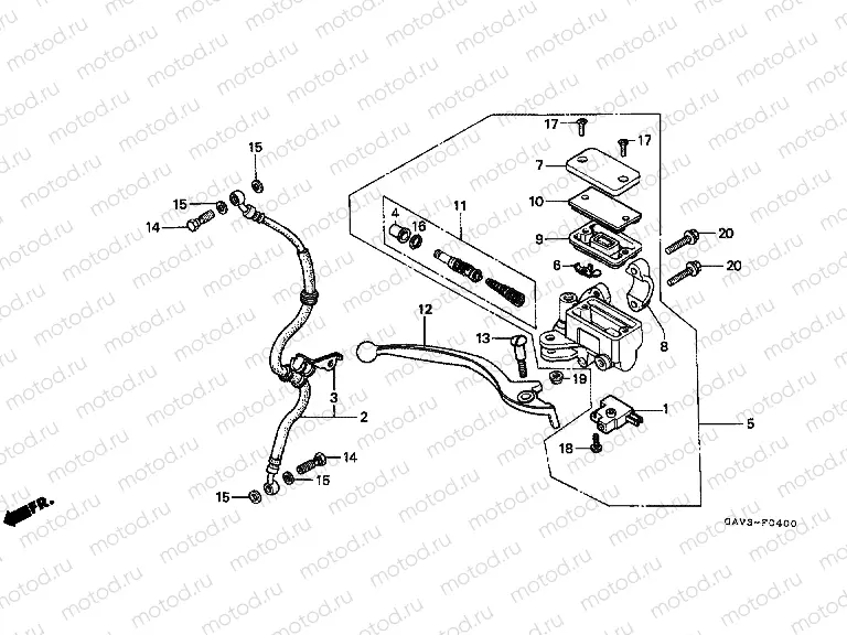 F-4 FRONT BRAKE MASTER