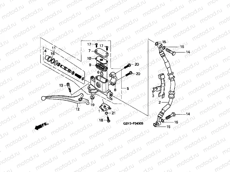 F-4 FRONT BRAKE MASTER