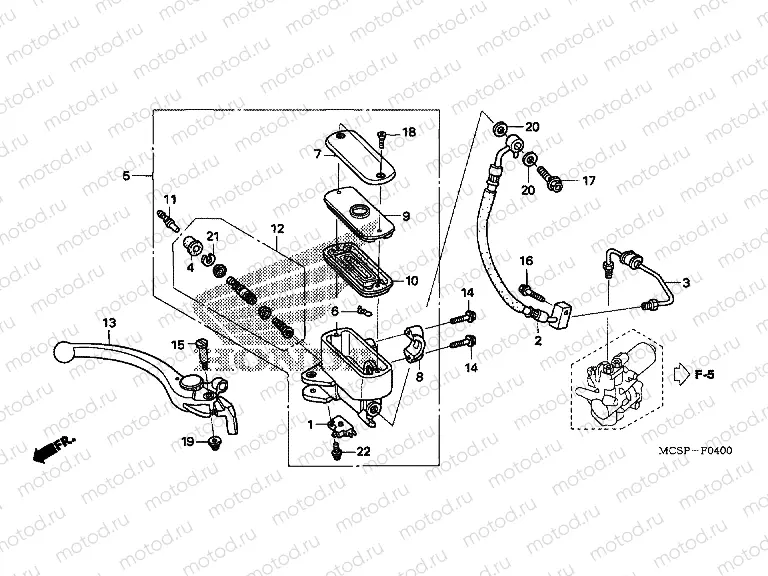 F-4 FRONT BRAKE MASTER CYLINDER