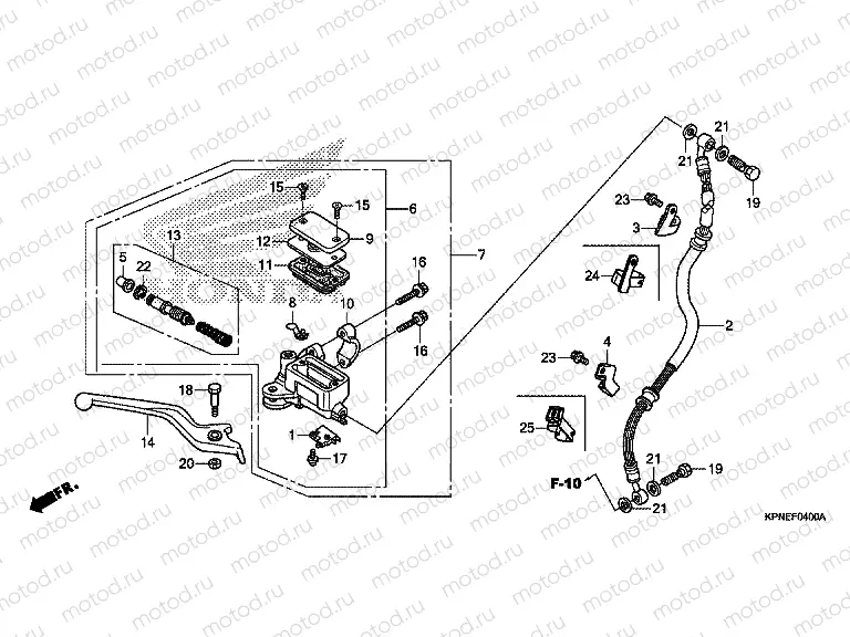 F-4 FRONT BRAKE MASTER CYLINDER