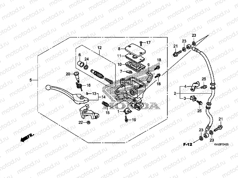F-4 FRONT BRAKE MASTER CYLINDER