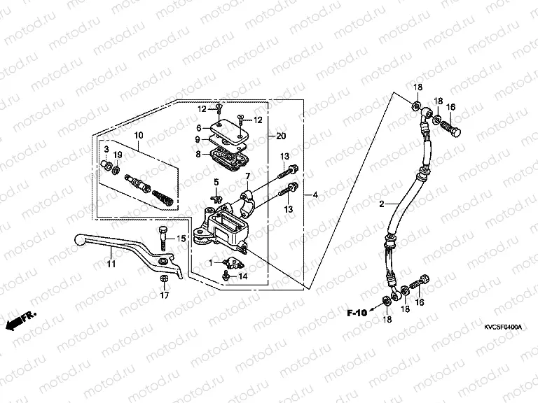 F-4 FRONT BRAKE MASTER CYLINDER