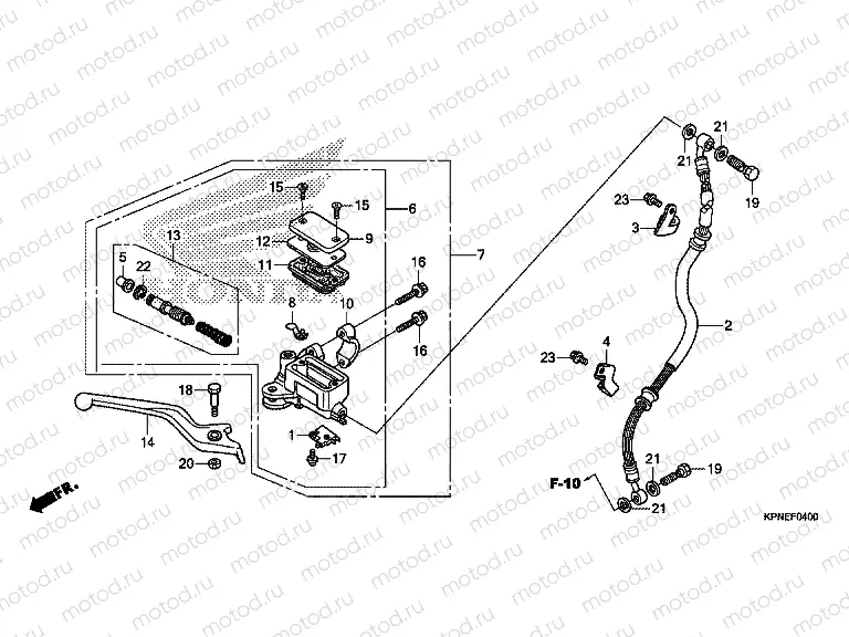 F-4 FRONT BRAKE MASTER CYLINDER