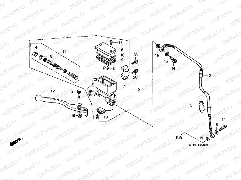 F-4 FRONT BRAKE MASTER CYLINDER
