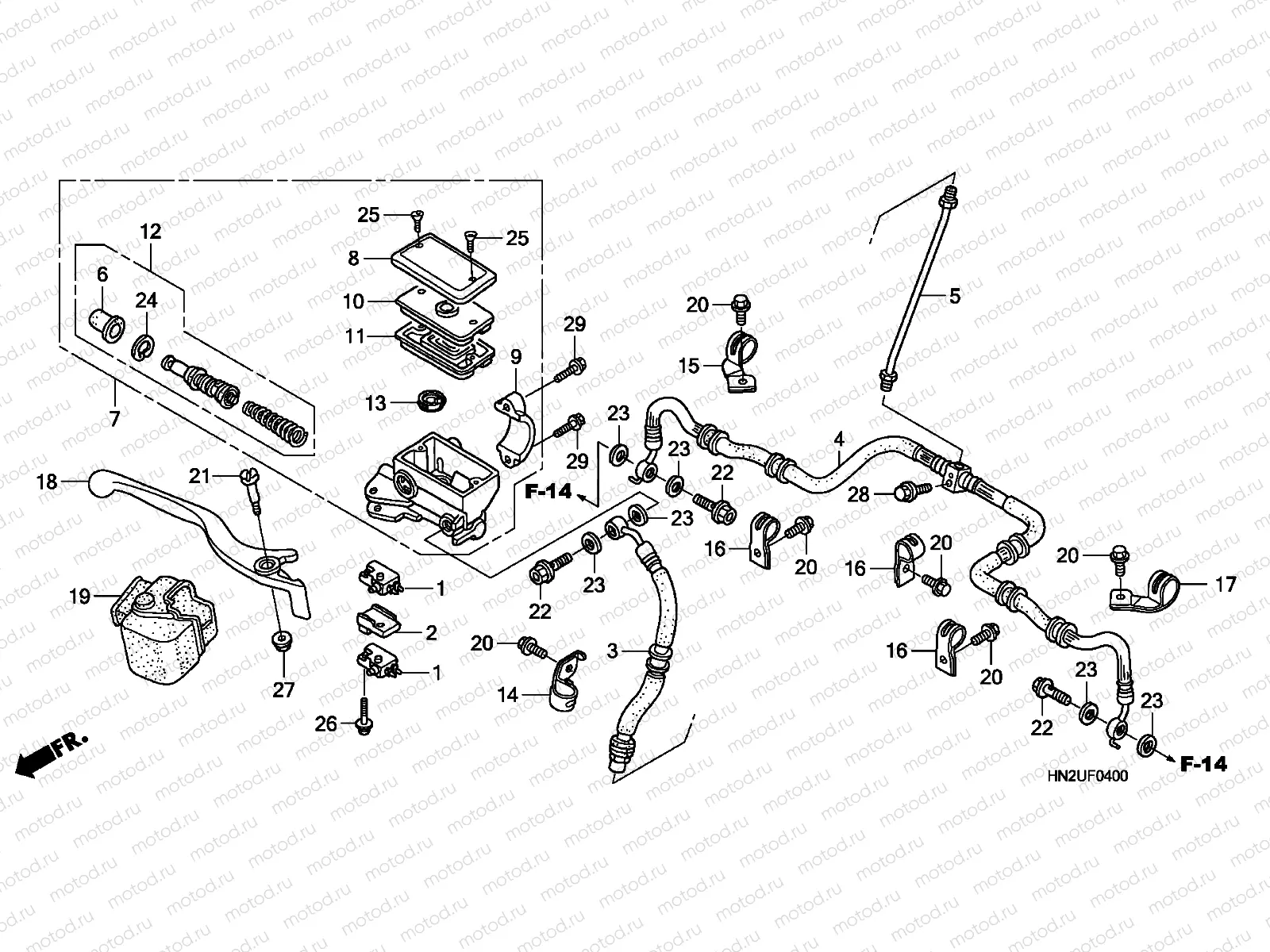 F-4 FRONT BRAKE MASTERCYLINDE R