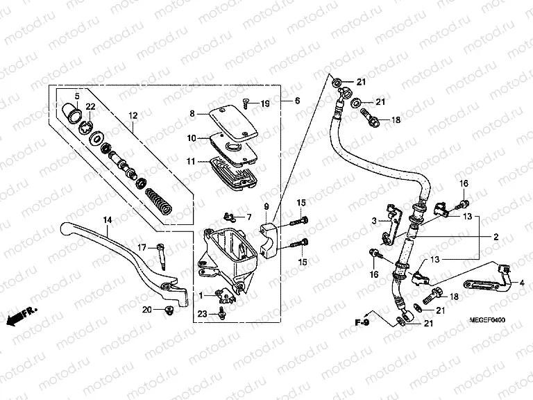 F-4 FRONT BRAKE MASTERCYLINDER