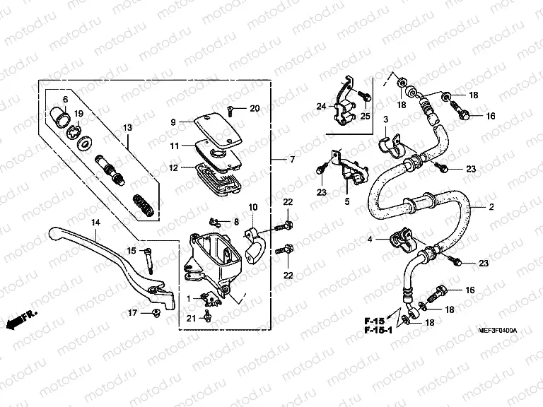 F-4 FRONT BRAKE MASTERCYLINDER