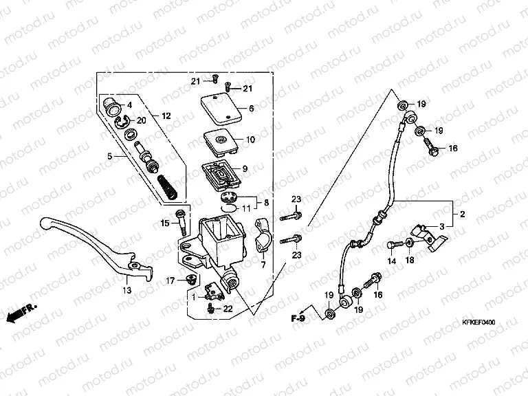F-4 FRONT BRAKE MASTERCYLINDER