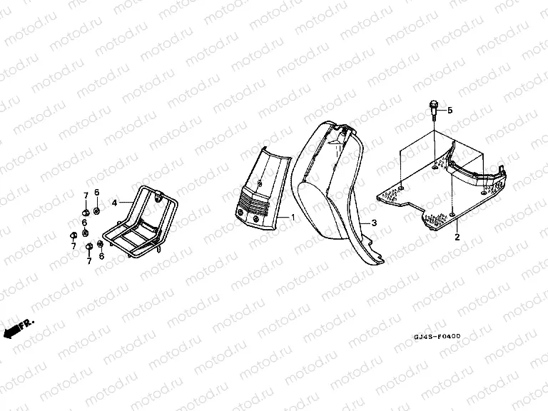 F-4 FRONT COVER / FLOOR PANEL / FOOT PROTECTION SHEET