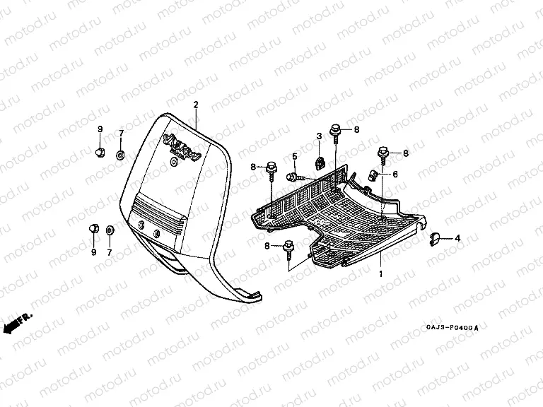 F-4 FRONT COVER / FOOT FLOOR