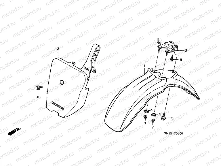 F-4 FRONT FENDER