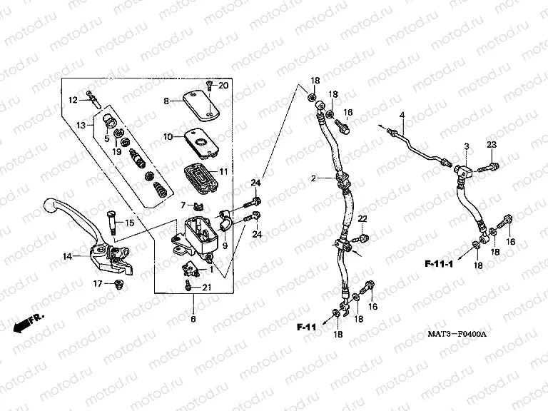 F-4 FRONT MASTER CYLINDER