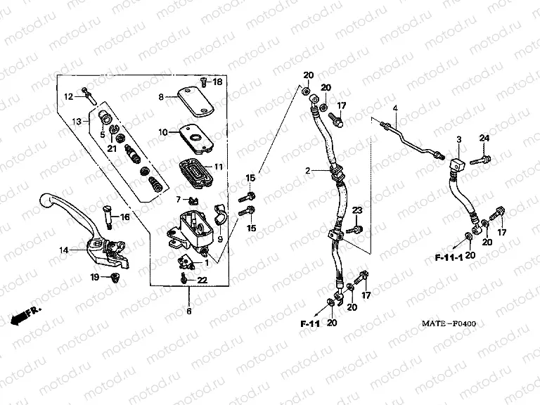 F-4 FRONT MASTER CYLINDER