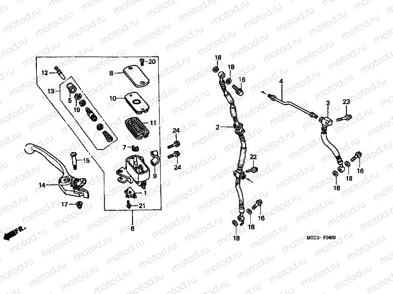 F-4 FRONT MASTER CYLINDER