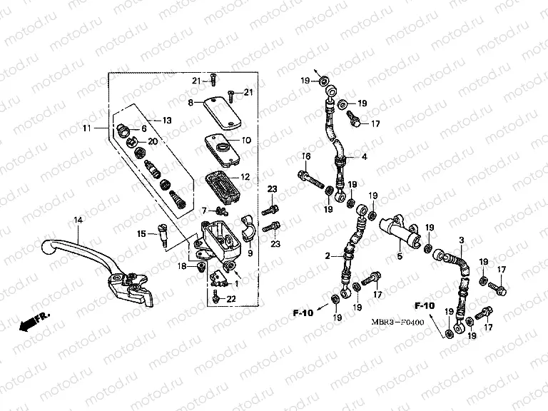 F-4 FRONT MASTER CYLINDER