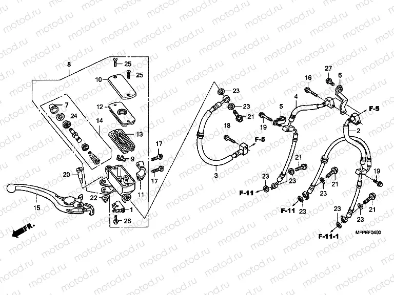 F-4 FRONT MASTER CYLINDER