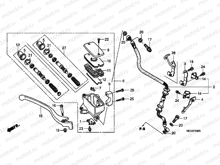 F-4 FRONT MASTER CYLINDER