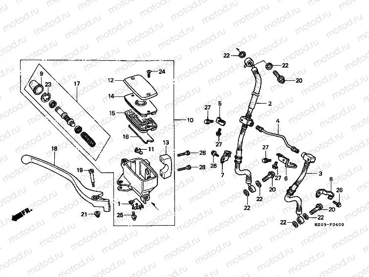 F-4 FRONT MASTER CYLINDER