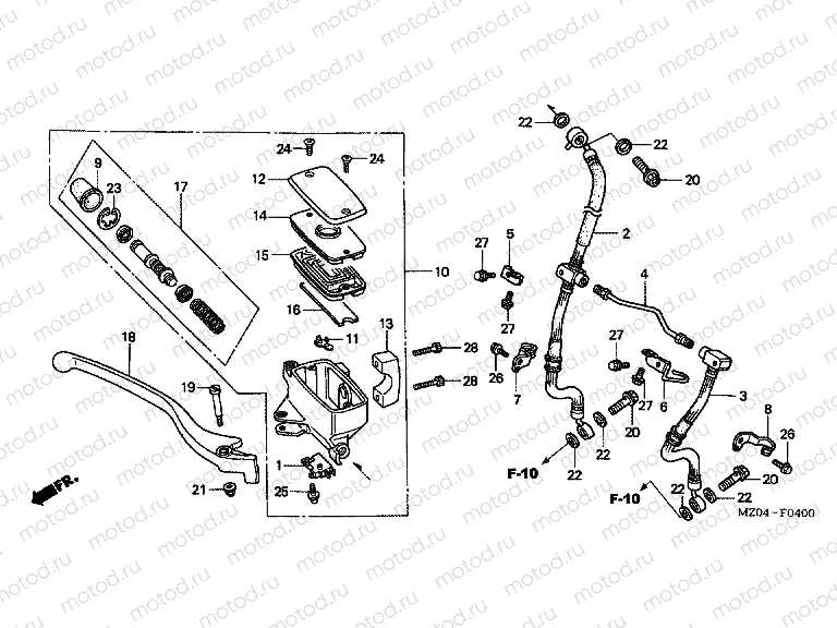 F-4 FRONT MASTER CYLINDER