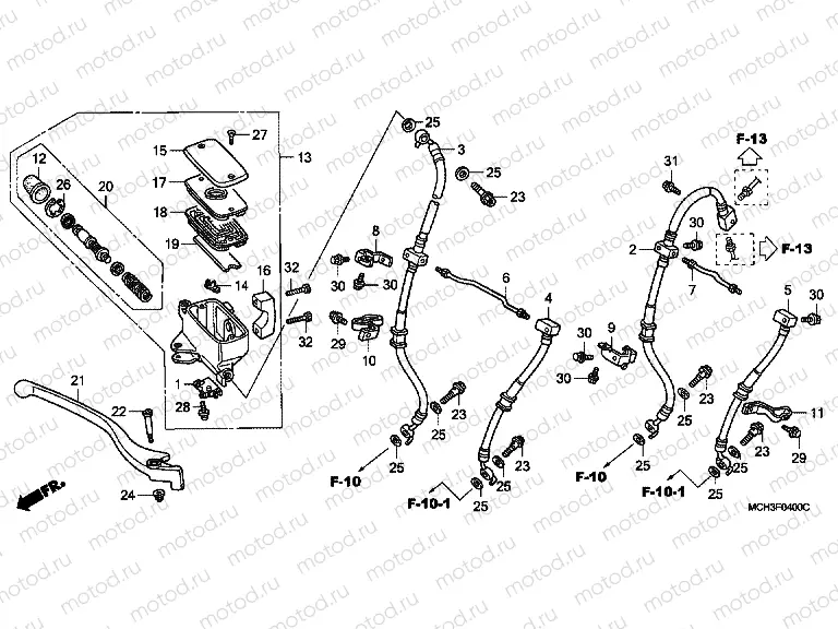 F-4 FRONT MASTER CYLINDER