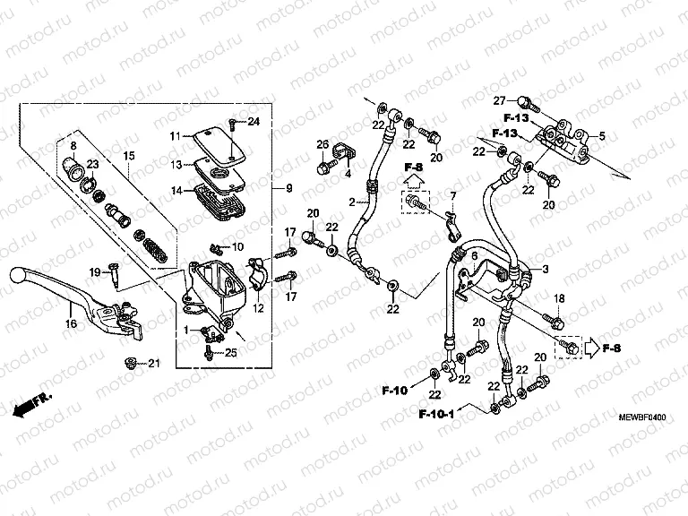 F-4 FRONT MASTER CYLINDER