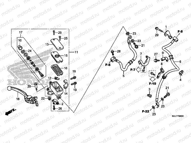 F-4 FRONT MASTER CYLINDER