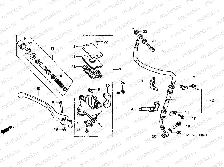 F-4 FRONT MASTER CYLINDER
