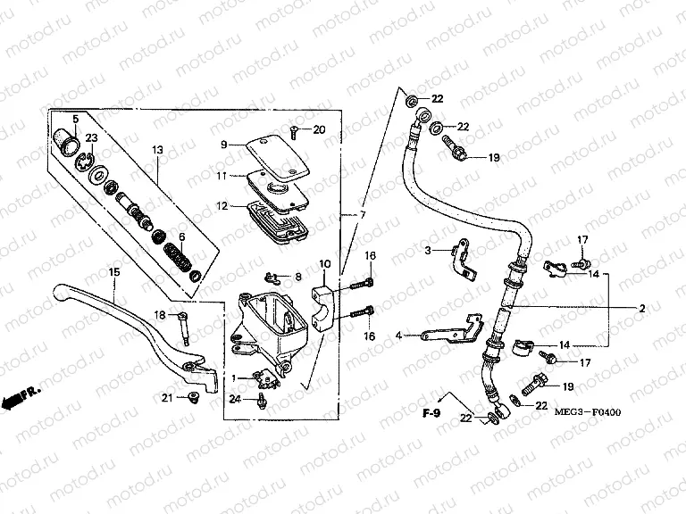 F-4 FRONT MASTER CYLINDER