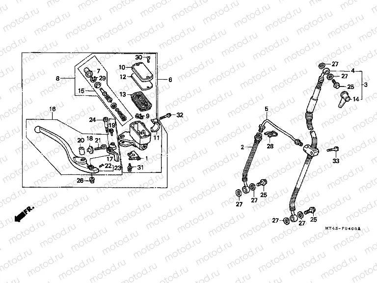F-4 FRONT MASTER CYLINDER