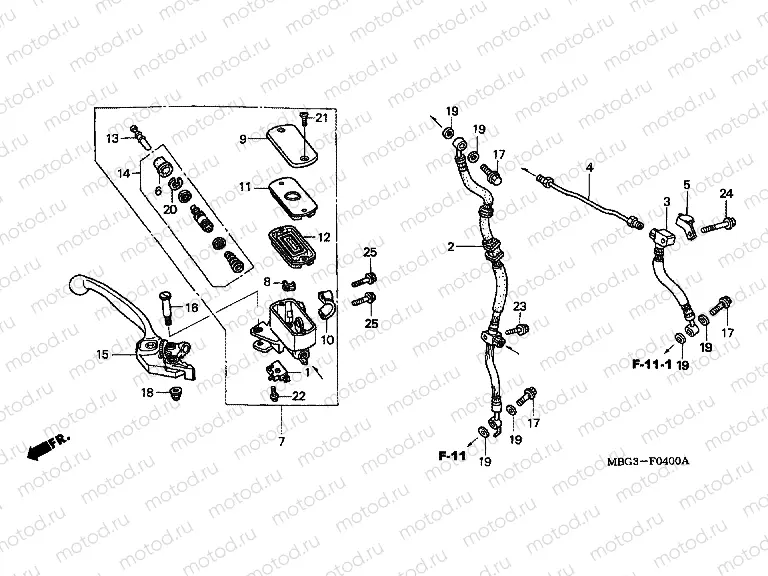 F-4 FRONT MASTER CYLINDER
