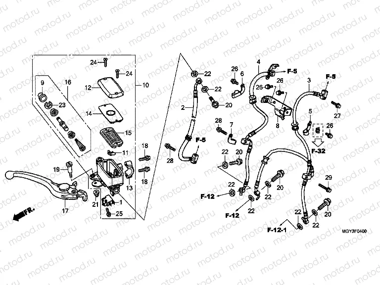 F-4 FRONT MASTER CYLINDER